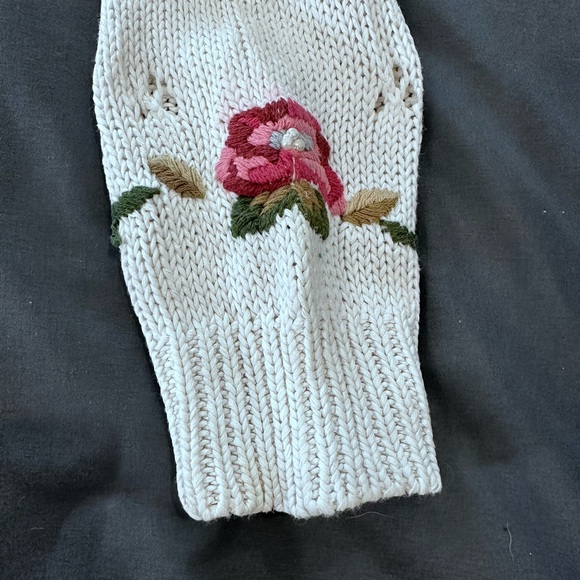 Capacity Petites Cottage Core FloralSweater M Vintage Red Pink Rose Cardigan - Picture 14 of 16